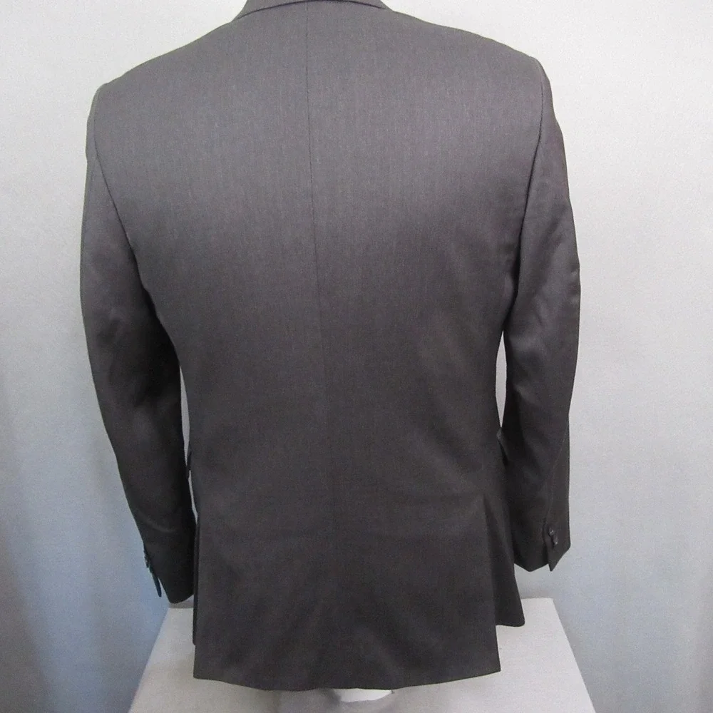 Banana Republic Sport Coat 42R Slim Gray Cerruti Italian Wool Double Vent Modern